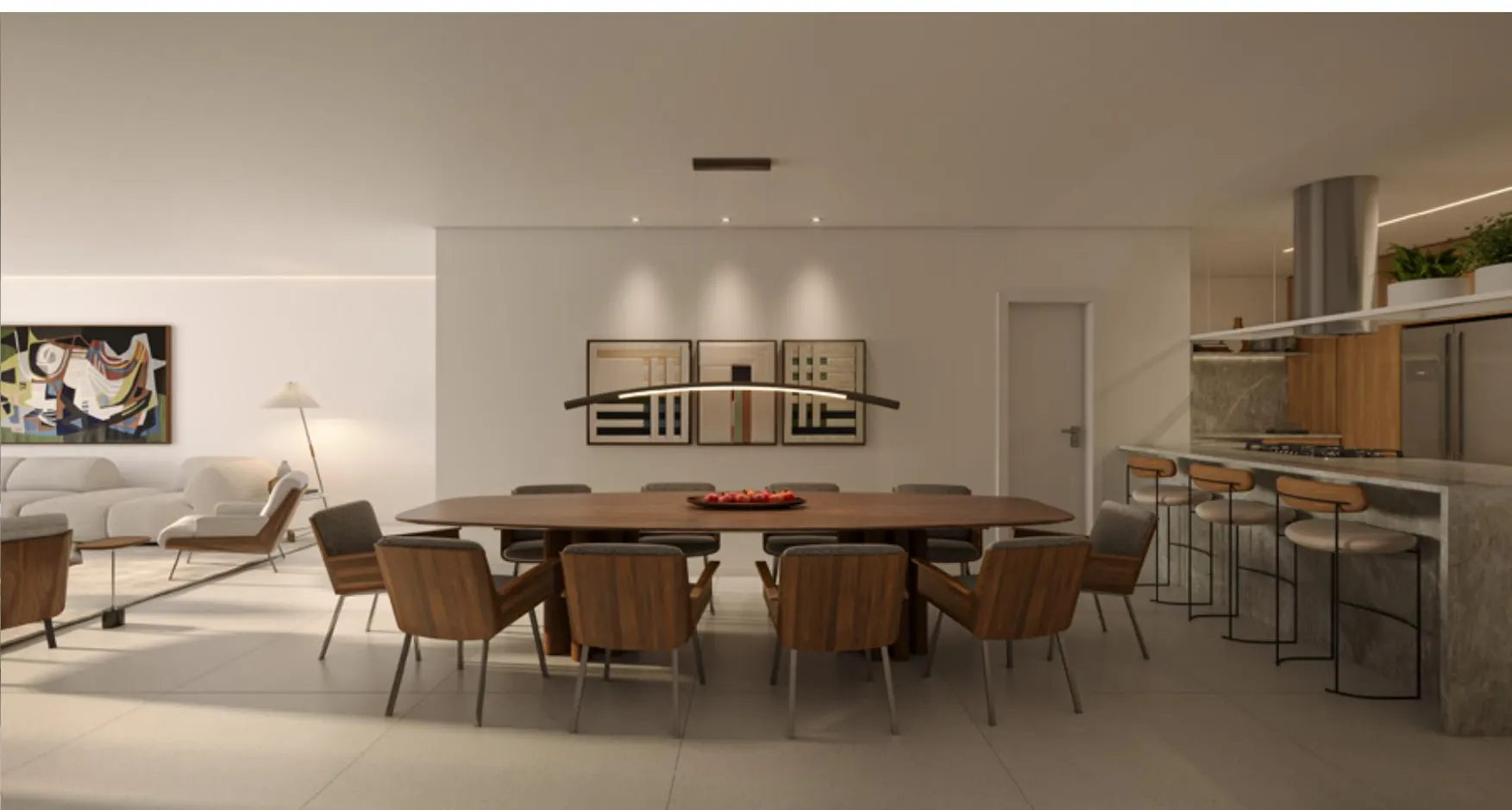 Sala de jantar integrada
